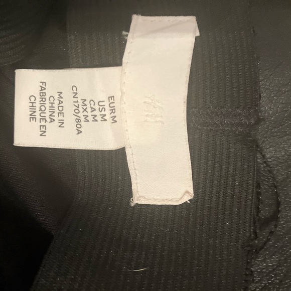 H&M black elastic waist pull on flare sequin fringe pants size Med - Picture 4 of 4